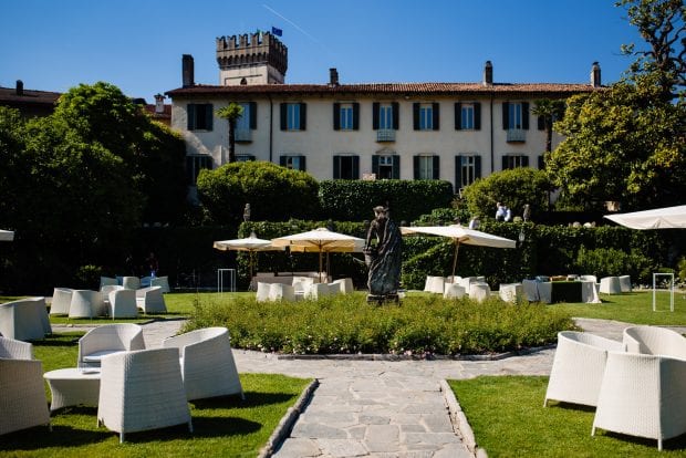 Vista panoramica di Villa Bossi, location per matrimoni eleganti a Varese.