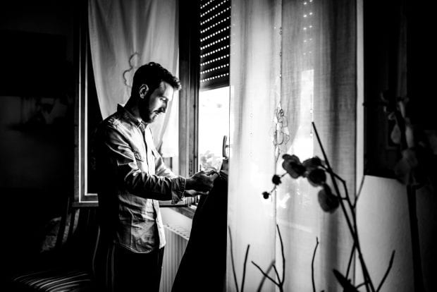 Preparazione sposo matrimonio Ristorante Càmp di Cènt Pertigh