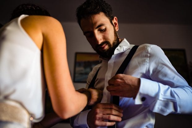 Preparazione sposo matrimonio Ristorante Càmp di Cènt Pertigh