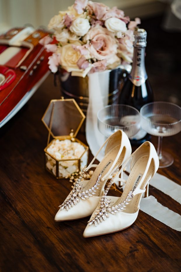 Valentina che si prepara per il suo matrimonio a Villa Saporiti