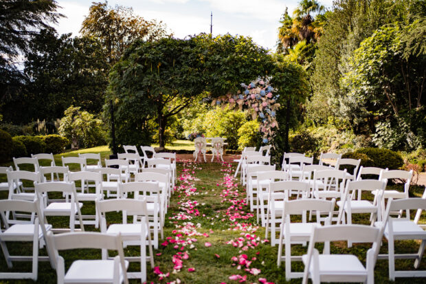 Allestimento per cerimonia civile a Villa Paradeisos
