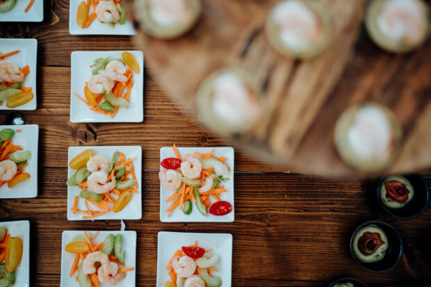 Dettaglio elegante aperitivo Cinque Sensi Eventi